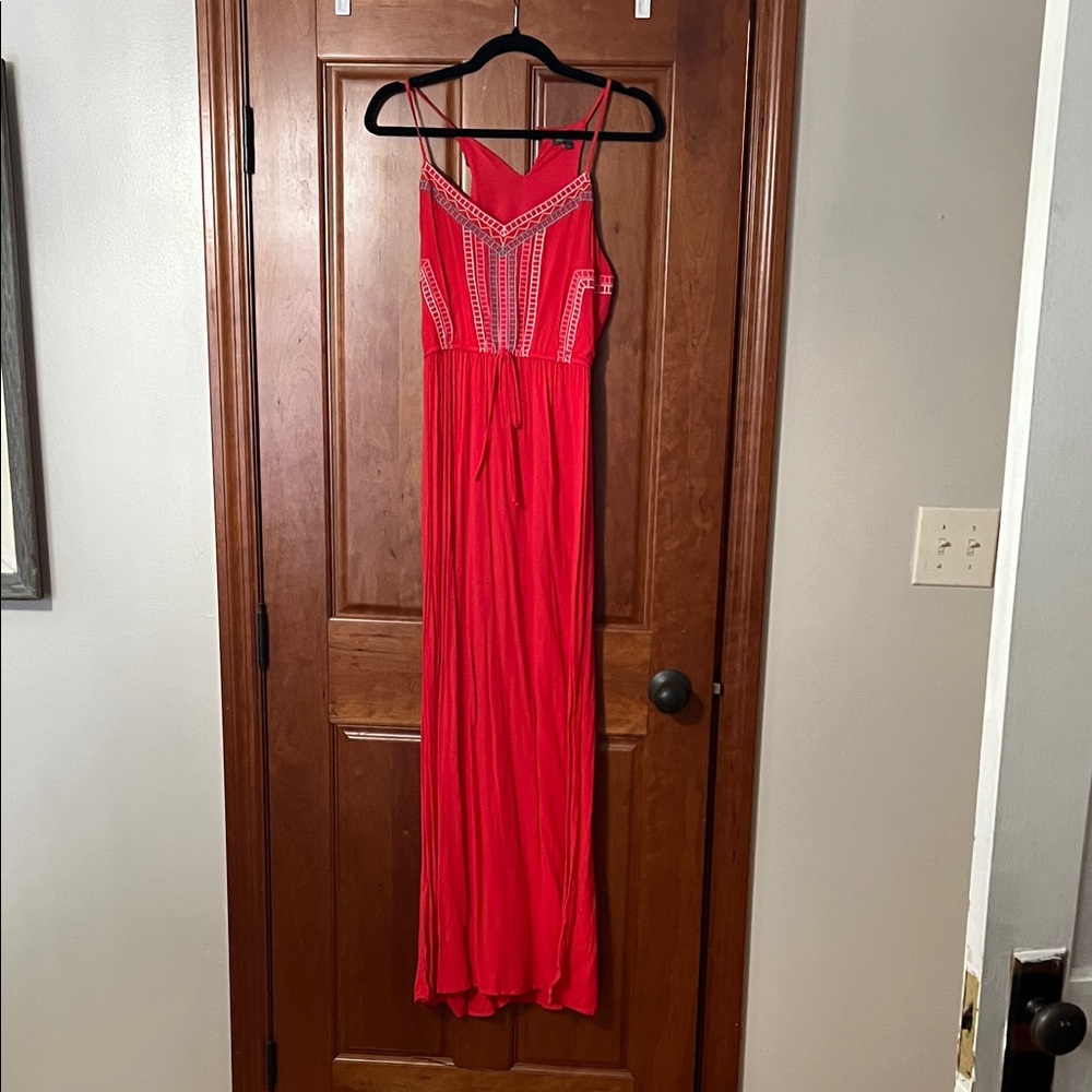 Lily Rose Vibrant Red Maxi Dress